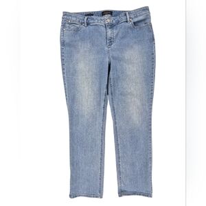 Talbots Flawless Five-Pocket jeans women's 16P light wash straight leg stretch